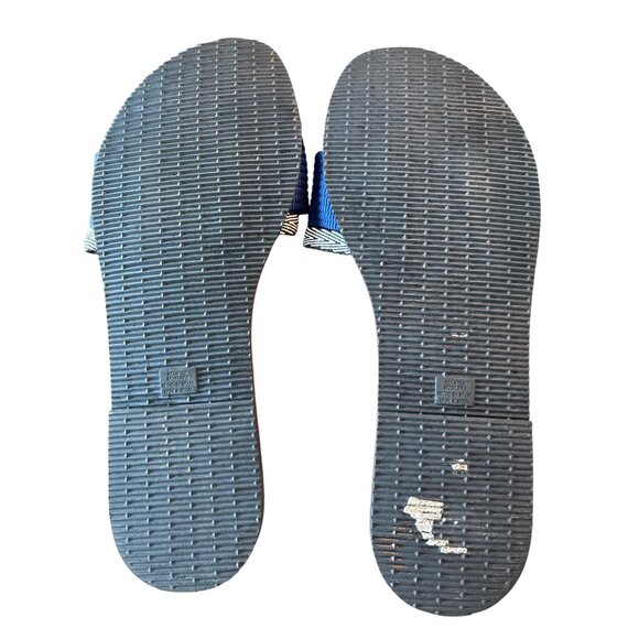 Havaianas You Trancoso Sandals Slides Flip Flops Size‎ 41-42 Navy White 9/10 - Picture 8 of 8